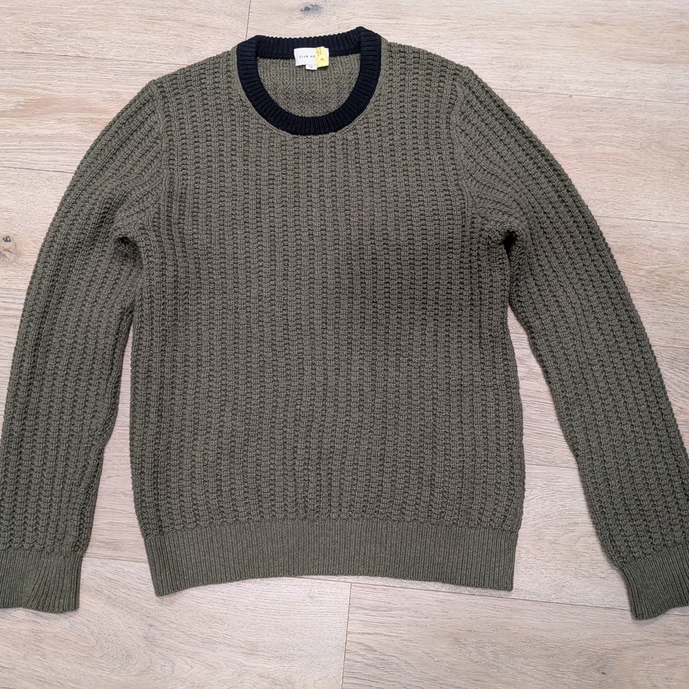 Size M Mens Olive Green Club Monaco Sweater